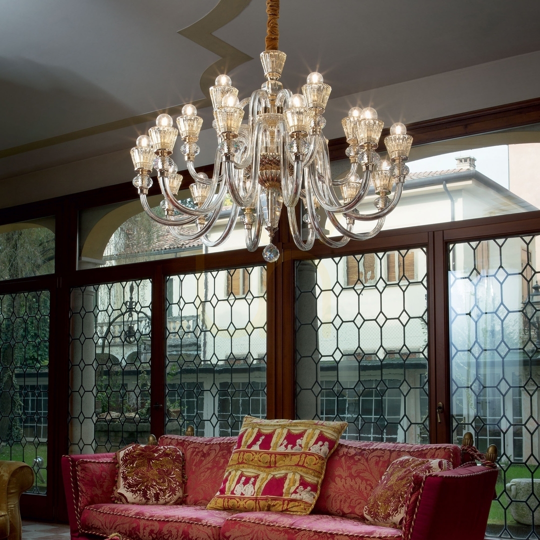 Náhľad Závesné svietidlo Ideallux Strauss SP18 zlaté sklenené 85 cm 140629 Závesné svietidlo Ideallux Strauss SP18 zlaté sklenené 85 cm 140629