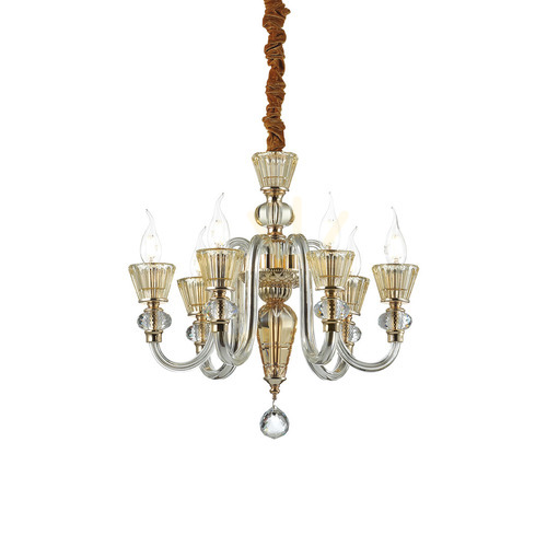 Skontrolujte Prívesné svietidlo Ideallux STRAUSS SP6 zlaté 6xE14 sklo 140605