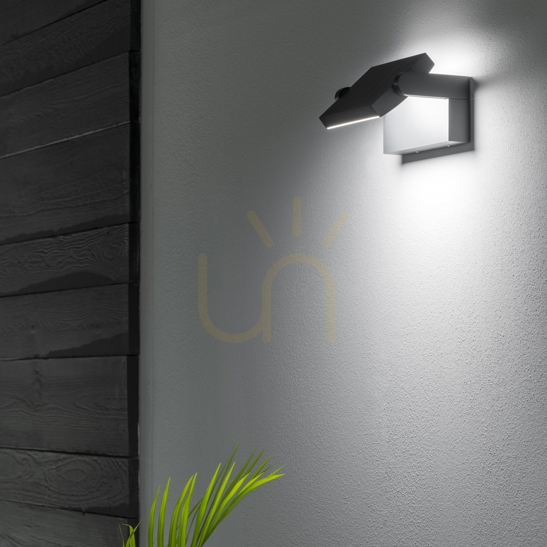 vyhliadka Vonkajšie nástenné svietidlo Ideallux Swipe AP Grigio sivé LED 20,5 W 326863 Vonkajšie nástenné svietidlo Ideallux Swipe AP Grigio sivé LED 20,5 W 326863
