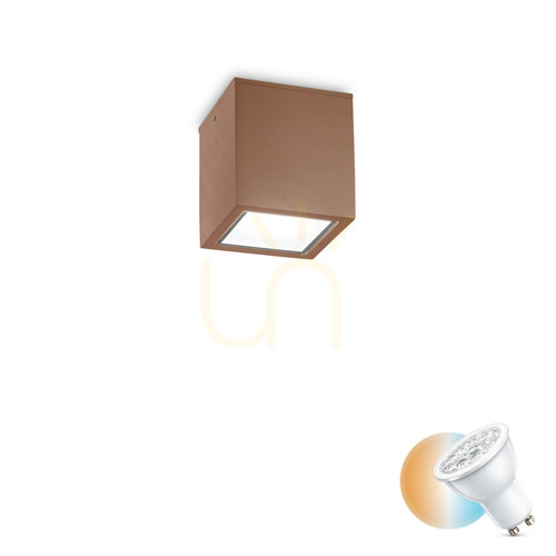 Skontrolujte Vonkajší stropný plafón Ideallux TECHO PL1 SMALL COFFEE hnedý GU10 251592