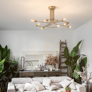 Plafón Ideallux Triumph PL8 mosadzný 8xE27 92 cm 160313 2 Plafón Ideallux Triumph PL8 mosadzný 8xE27 92 cm 160313 small 2
