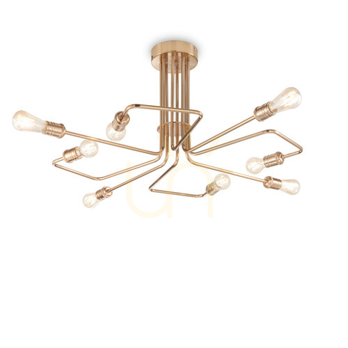 Skontrolujte Plafón Ideallux Triumph PL8 mosadzný 8xE27 92 cm 160313