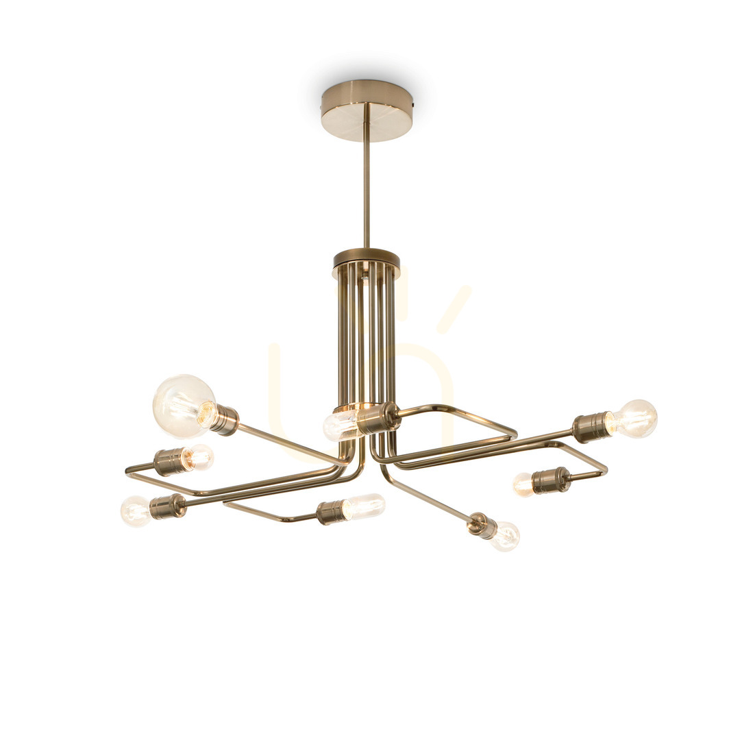 Skontrolujte Závesné svietidlo Ideallux Triumph SP8 mosadz 8xE27 160269 Závesné svietidlo Ideallux Triumph SP8 mosadz 8xE27 160269