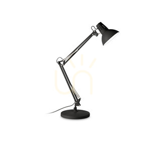 Stolová lampa Ideallux Wally TL1 Total Black čierna kovová E27 265278 small 0