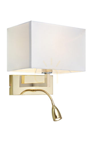Skontrolujte Nástenné svietidlo Markslojd Savoy 106308 biela mosadz E27+LED