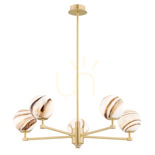 Skontrolujte Luster ARGON Aruba 2179 biely mosadz sklo E14 5x7W IP20