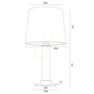 Stolová lampa Argon Hampton transparentná mosadzná E27 8541 small 5