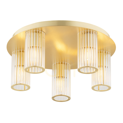 Skontrolujte Plafón ARGON Hampton transparentný brúsená mosadz E14 5x7W 2178