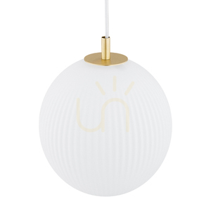 Závesné svietidlo ARGON PALOMA 8507 biele sklo brúsená mosadz E27 IP20 small 3
