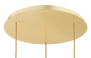 Závesné svietidlo ARGON Paloma 6311, 3 × E27 max 15 W, medové ryhované sklo, kefovaná mosadz, 55 × 152,5 cm small 4