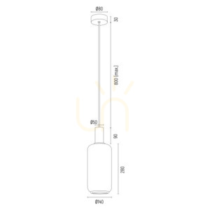 Prívesné svietidlo ARGON Sagunto Plus biele sklo E27 IP20 8563 small 3
