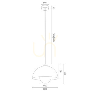 Závesné svietidlo ARGON PIAVA 8443 bielo-hnedé sklo E14 IP20 small 7