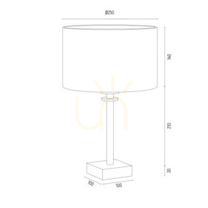 Stolová lampa ARGON ABBANO biela/brúsená mosadz 8047 small 4