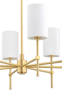 Luster ARGON Abruzzo 5051 biely brúsená mosadz E14 8x7W small 3