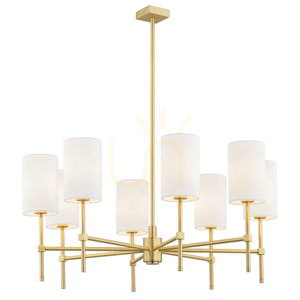 Luster ARGON Abruzzo 5051 biely brúsená mosadz E14 8x7W small 0
