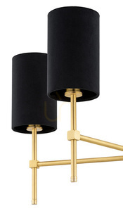 Luster ARGON Abruzzo čierny/brúsená mosadz 5xE14 2135 small 4