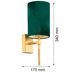 Nástenné svietidlo ARGON ABRUZZO 8109 zelená mosadz E14 IP20 small 3