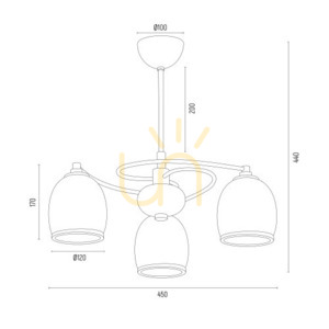Luster ARGON AVILA PLUS biely matný opál 3xE27 IP20 6144 small 6