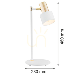 Stolová lampa ARGON DORIA biela mosadz E27 IP20 4256 small 11
