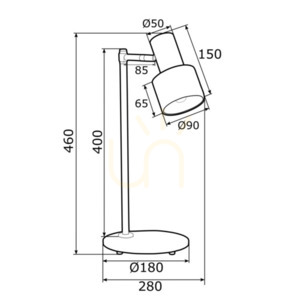 Stolová lampa ARGON DORIA biela mosadz E27 IP20 4256 small 12