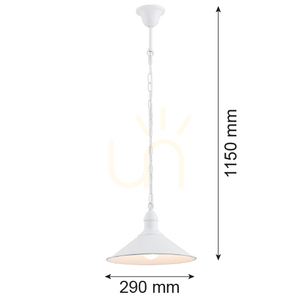 Závesné svietidlo ARGON ERBA biele E27 IP20 SKU 630 small 1