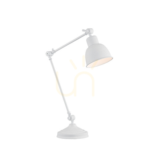 Skontrolujte Stolová pracovná lampa Argon EUFRAT 3194 E27 nastaviteľná, biela štruktúrovaná, 45 cm