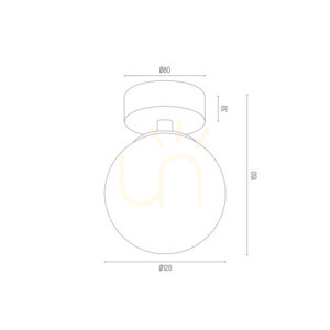 Plafón ARGON Flavio mosadz/opálový biely IP44 4004 small 7