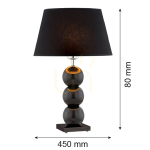 Stolová lampa ARGON Fudżi čierna E27 IP20 3623 small 1