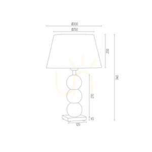 Stolová lampa ARGON FUDŻI biela sklenená E27 3624 small 3