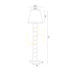 Podlahová lampa ARGON FUDŻI biela čierna E27 IP20 4059 small 4