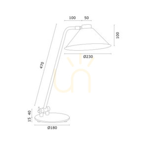 Stolná lampa ARGON Gabian čierna E27 IP20 4998 small 6