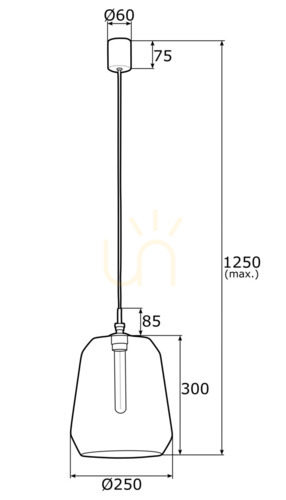 Skontrolujte Čierne sklenené závesné svietidlo Argon IRUN 4277 E27 25 cm s mosadznými detailmi