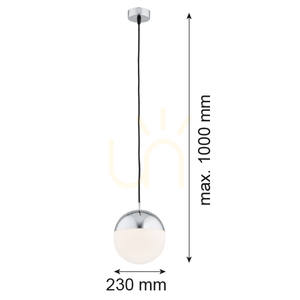 Závesné svietidlo ARGON LIVIA chróm IP44 E27 4030 small 1