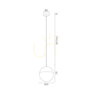 Závesné svietidlo ARGON LIVIA chróm IP44 E27 4030 small 2