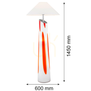 Stojacia lampa ARGON POLONIA biela sklenená E27 6176 small 3