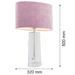 Stolová lampa ARGON PRATO ružová priehľadná chrómová 3841 small 2
