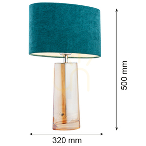 Stolová lampa ARGON PRATO tyrkysová sklo E27 3842 small 3