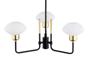 Luster Argon Ravello 6166 biely matný opál čierny mosadz E27 3x1W small 2