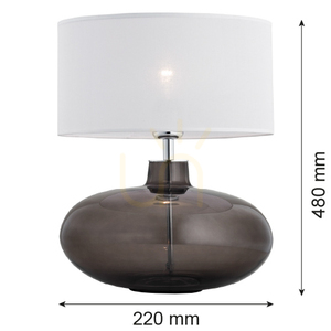 Stolová lampa ARGON SEKWANA dymové sklo E27 3050 small 1