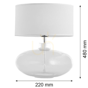 Stolová lampa ARGON Sekwana biela sklo E27 3051 small 1