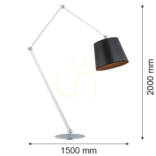 vyhliadka Stojacia lampa Argon Zakyntos Bis 3952 čierna/chrom E27 15 W Stojacia lampa Argon Zakyntos Bis 3952 čierna/chrom E27 15 W