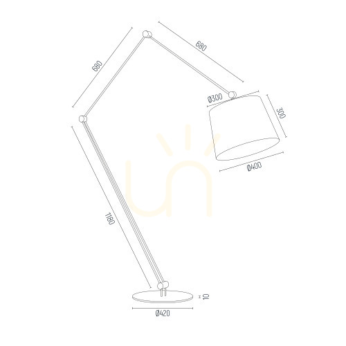Náhľad Stojacia lampa Argon Zakyntos Bis 3952 čierna/chrom E27 15 W Stojacia lampa Argon Zakyntos Bis 3952 čierna/chrom E27 15 W