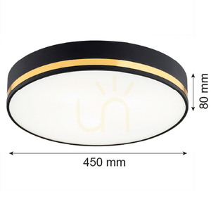 Plafón ARGON AMORE čierny/zlatý, 3x E27, 450 mm, 6141 small 5