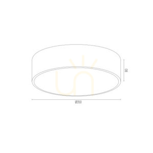 Stropné svietidlo Argon DARLING LED 3570, čierna štruktúra, Ø 35 cm, LED 21,6 W 3650 lm 3000 K, IP20 small 4