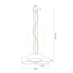Závesné LED svietidlo ARGON Darling biele 1222 small 1