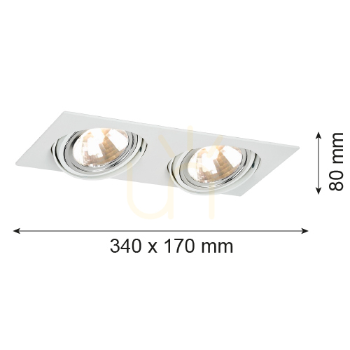Náhľad Zapustené svietidlo ARGON OLIMP biele G9 2x6W IP20 785 Zapustené svietidlo ARGON OLIMP biele G9 2x6W IP20 785