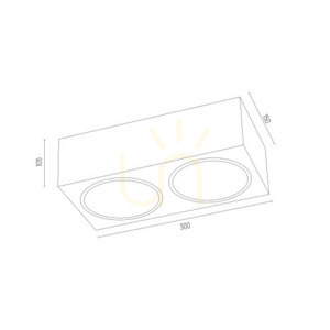 Plafón ARGON RODOS biely G9 2x6W IP20 581 small 2