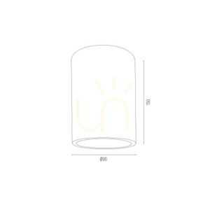 Plafón ARGON TYBER biely E27 IP20 475 small 2