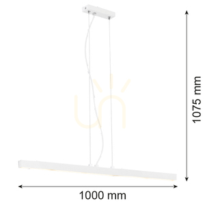 Závesné svietidlo ARGON VERMONT biele 24W LED 3950 small 2