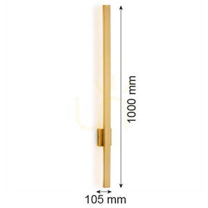 Nástenné svietidlo ARGON ASSE brúsená mosadz LED 8053 small 2